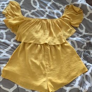 off the shoulder romper